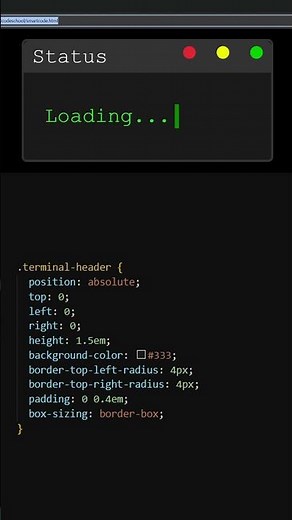 Terminal Loading Animation | HTML & CSS Tutorial 💻⚡ #coding #html