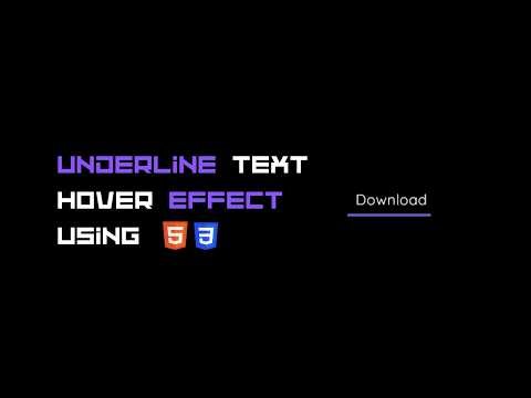 Creating an Underline Text Hover Effect Using HTML & CSS | Smooth Animation Tutorial
