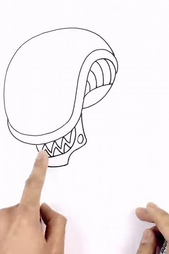 How To Draw Xenomorph | Aliens #Shorts