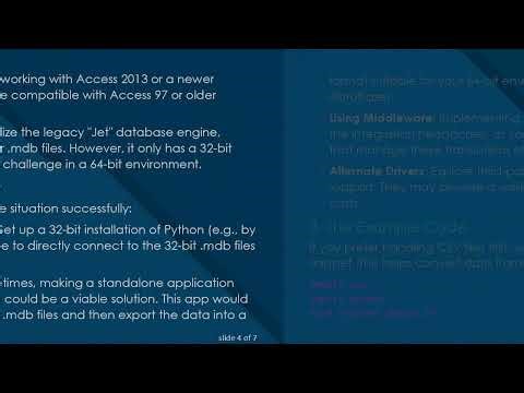 How to Read from a 32 Bit .mdb with 64 Bit Python and ODBC Driver