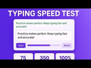 🔥 Ultimate Typing Speed Test Website | HTML CSS JS Project (Auto Start + Live Results)