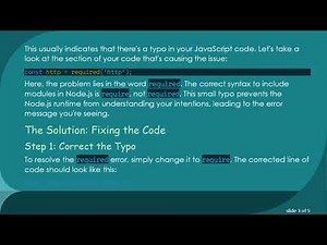 How to Fix the required Function Error When Creating a Node Server