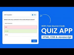 Quiz App With Javascript | Step By Step Javascript Project