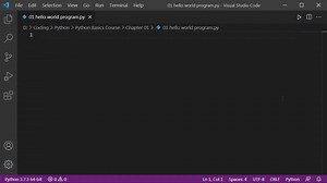 Hello World Program in Python !