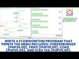 Write a flowgorithm program that prints the menu