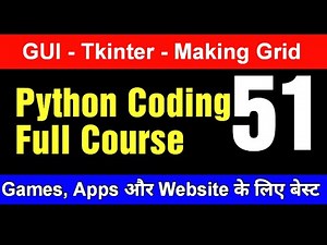 Tkinter GUI Tutorial - Python Coding for Beginners (Grid Creation in Tkinter)