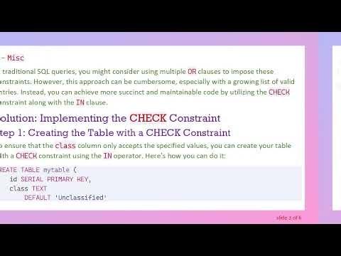 How to Implement CHECK Constraints in SQL Using Multiple Strings