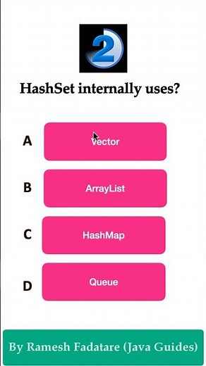 Java Quiz 48 - HashSet internally uses ? #java #quiz