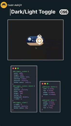 When Your Website Has Mood Swings 😂 (CSS Dark/Light Toggle) #html #css #shorts