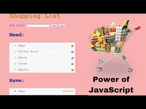 Grocery List created in JavaScript | Html | CSS | Beginner JavaScript Series