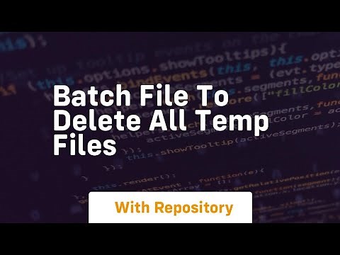 batch file to delete all temp files