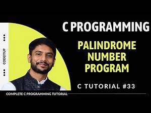Palindrome Number Program in C | In Hindi