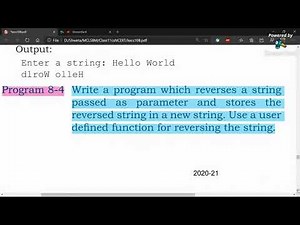 Program to reverse a string using function in Python.
