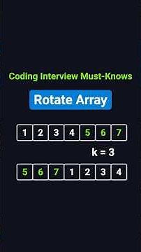 Rotate Array - LeetCode 189 - Python - Visually Explained