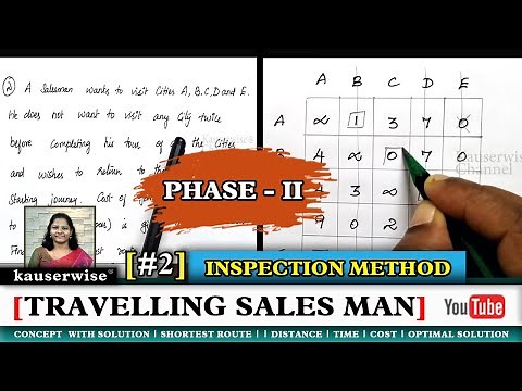 [2] Travelling salesman Problem | PHASE 2 | Assignment Problem| Operations Research | kauserwise®