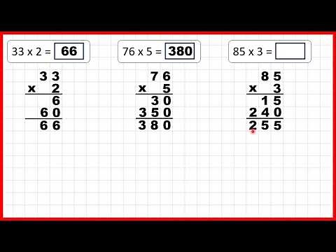 Multiply by a two-digit number using the expanded column method | Multiplication | Year 3