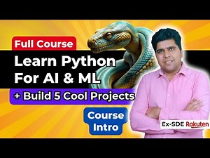 Python Full Course for AI & ML Projects | Build 5 Cool Projects - Day1