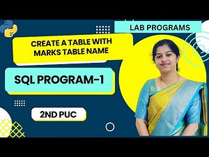 2nd, the PUC MySQL program to create a marks table