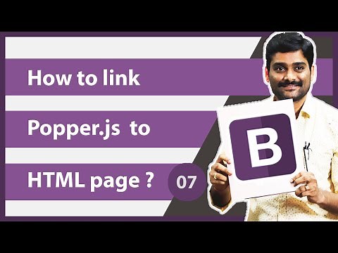 How to link Popper.js to HTML page - Bootstrap Tutorial 07