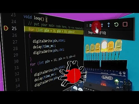 DEBUGGER Debug Code on Arduino UNO (WITHOUT HARDWARE) with PlatformIO AVR-STUB Visual Studio Code