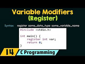 Variable Modifiers − Register