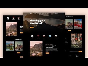 Complete Responsive Website Using HTML CSS | Responsive Travel & Tour Website Design Tutorial