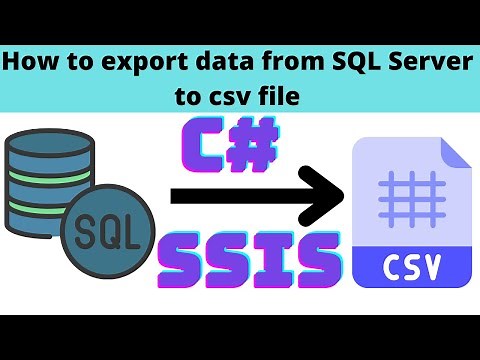 67 How to export data from sql server to csv file using script task