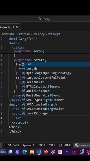 Liquid morph animation using CSS + JS. #html #css #javascript #webdevelopment #codingjourney