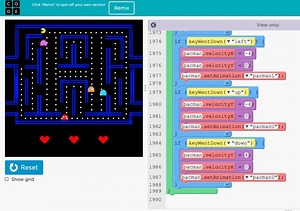 WOW! Do you love retro games? A student made a fully-functioning version of Pacman in Code Studio with almost 2,000 lines of code! See here to play it or remix it and add your own twist! ➡ https://buff.ly/2GFubt1 | Code.org