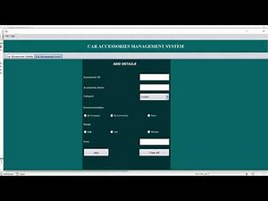 Car Accessories System In Java With Source Code | Source Code & Projects