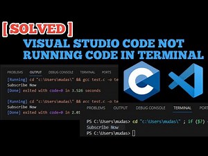 How to Run program In VS Code Terminal | VS Code Terminal not working C/C++