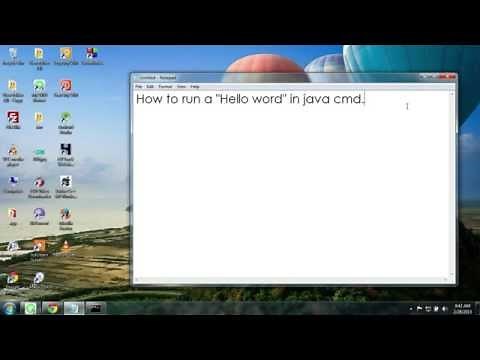 Very Simple Java Hello World program with Notepad and cmd ...