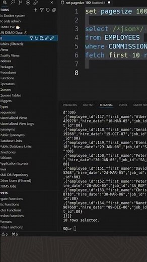 9 - Terminals - Oracle SQL Extension for VS Codes #devdiaries #developer #vscodeextensions