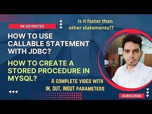 #03 (From Scratch) Callable Statement JDBC | IN,OUT,INOUT Parameters with Stored Procedure |NetBeans
