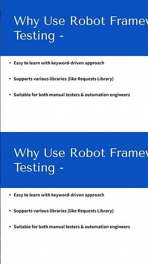 Why use Robot framework for api testing? #apitesting #robotframework #selenium #python