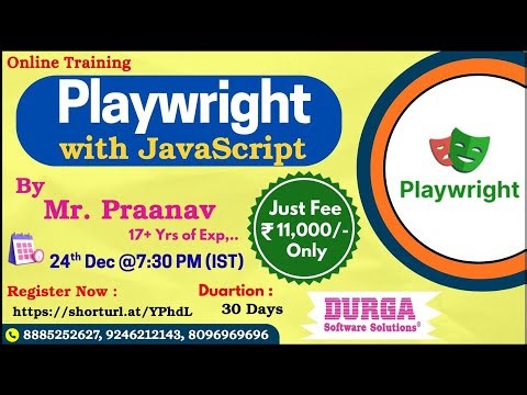 Playwright with JavaScript Online Training @ DURGASOFT
