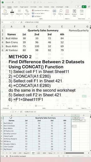 How to Compare Two Excel Sheets and Find Differences - Excel Tips and Tricks