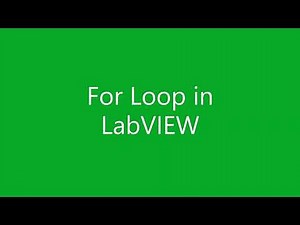 Using For Loop in LabVIEW