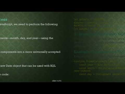 Transforming JavaScript Strings into Dates for SQL Uploads