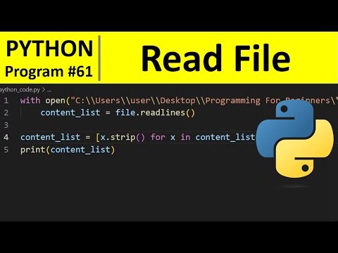 Python Program #61 - Read a File Line by Line Into a List in Python