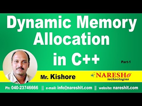 Dynamic Memory Allocation in C++ Part 1 | C ++ Tutorial | Mr. Kishore