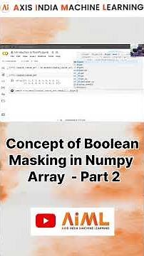 Boolean Masking in Numpy Array. #datascience #machinelearning #numpy