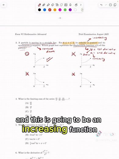 Understanding Motion in HSC Maths Advanced Course