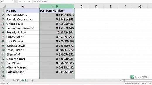 How to Shuffle a List of Items/Names in Excel? 2 Easy Formulas!