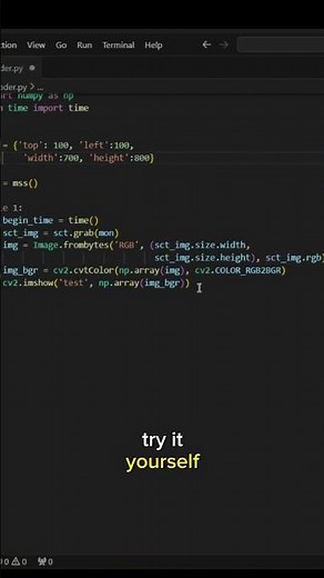 Build Your Own Screen Recorder in Python #coding #pythonprogramming #python #screenrecorder