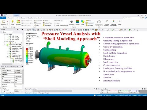 Pressure Vessel Analysis Using Shell Modeling Approach With ANSYS