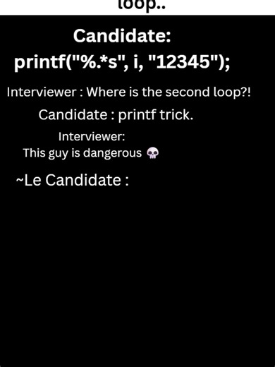 Most developers think nested loops are required to print patterns in C. But what if you could generate complex patterns without using an inner loop at all? 😳 In this interview trick, we use format specifiers and smart logic to eliminate the inner loop completely. 💻 Example: for (int i = 5; i >= 1; i--) { printf(
