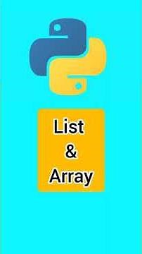 List vs Array In Python || Difference Between List And Array In Python || #python #shorts