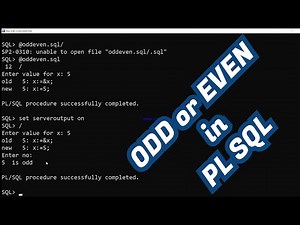 check odd or even in PL SQL Programming | pl sql basic program | pl/sql odd even program