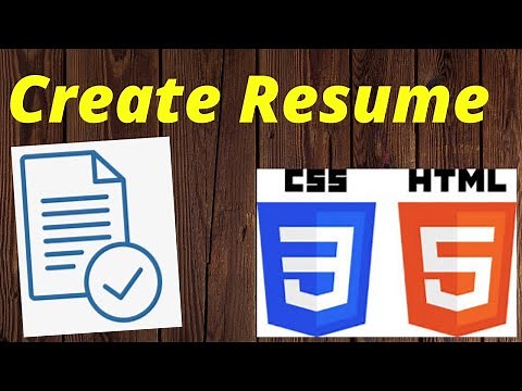 Create Professional Resume/CV using HTML & CSS